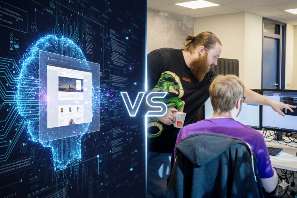 Een website laten maken door AI of door Webburo Spring?