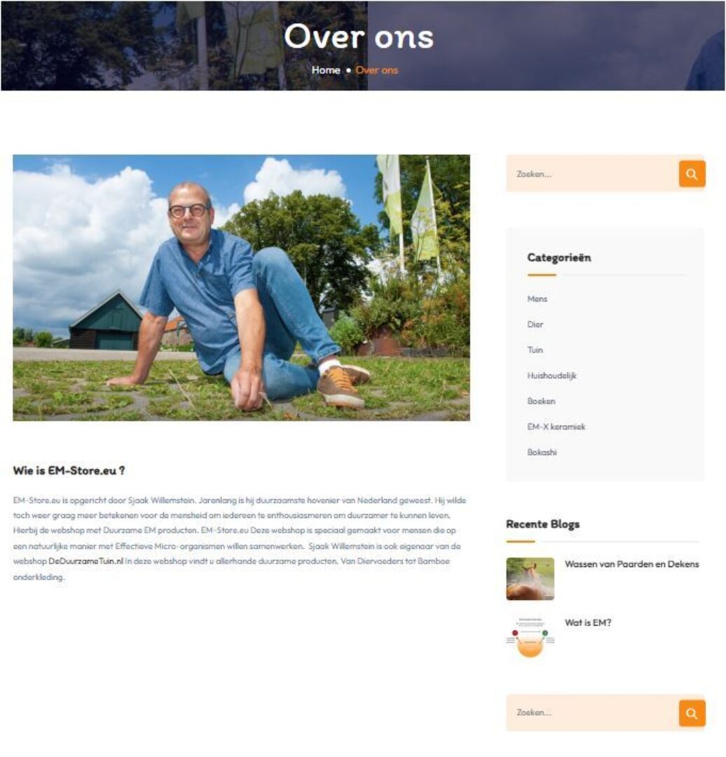 Webshop voor EM-store.eu