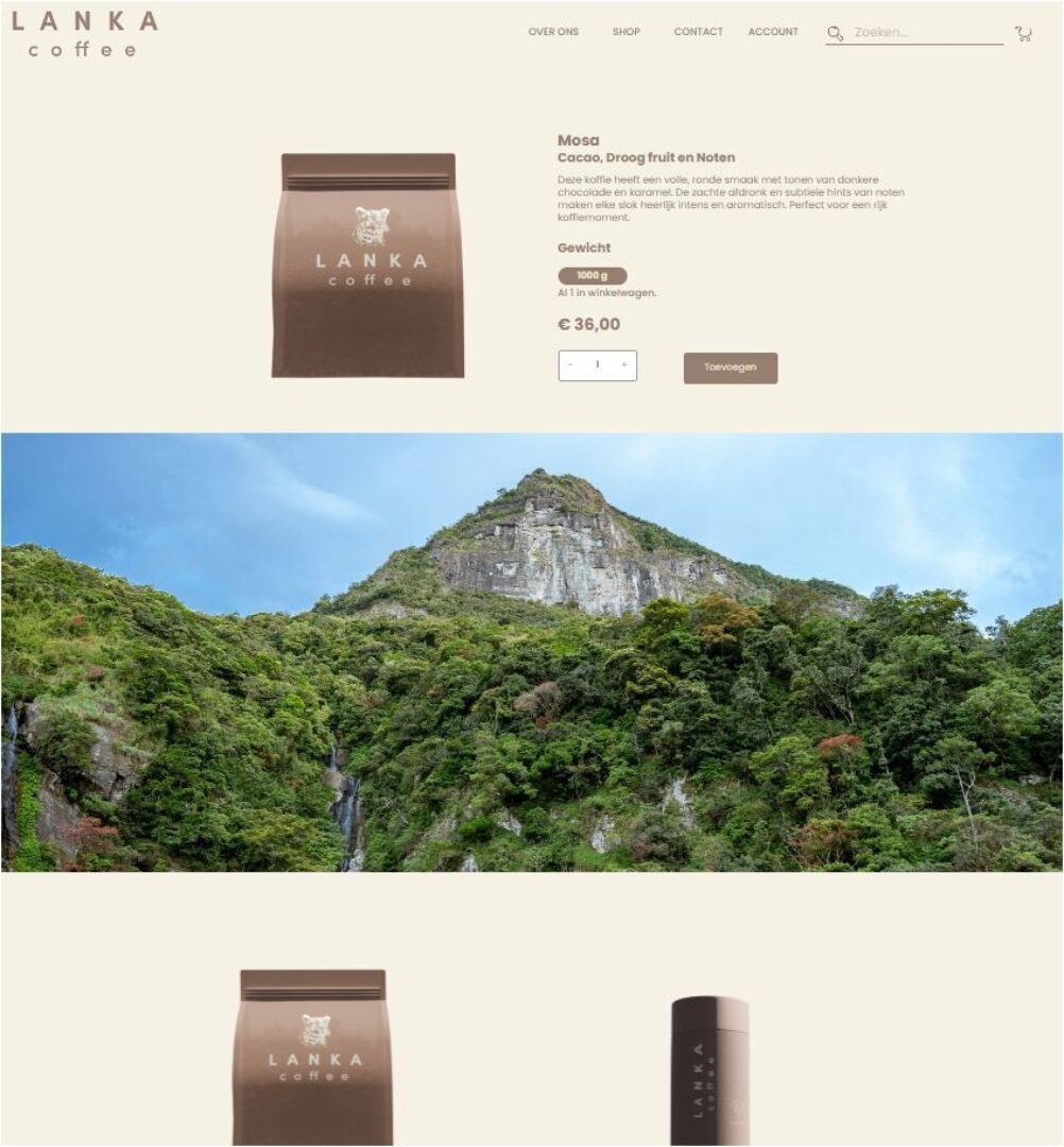 Sociale website voor Lanka Coffee