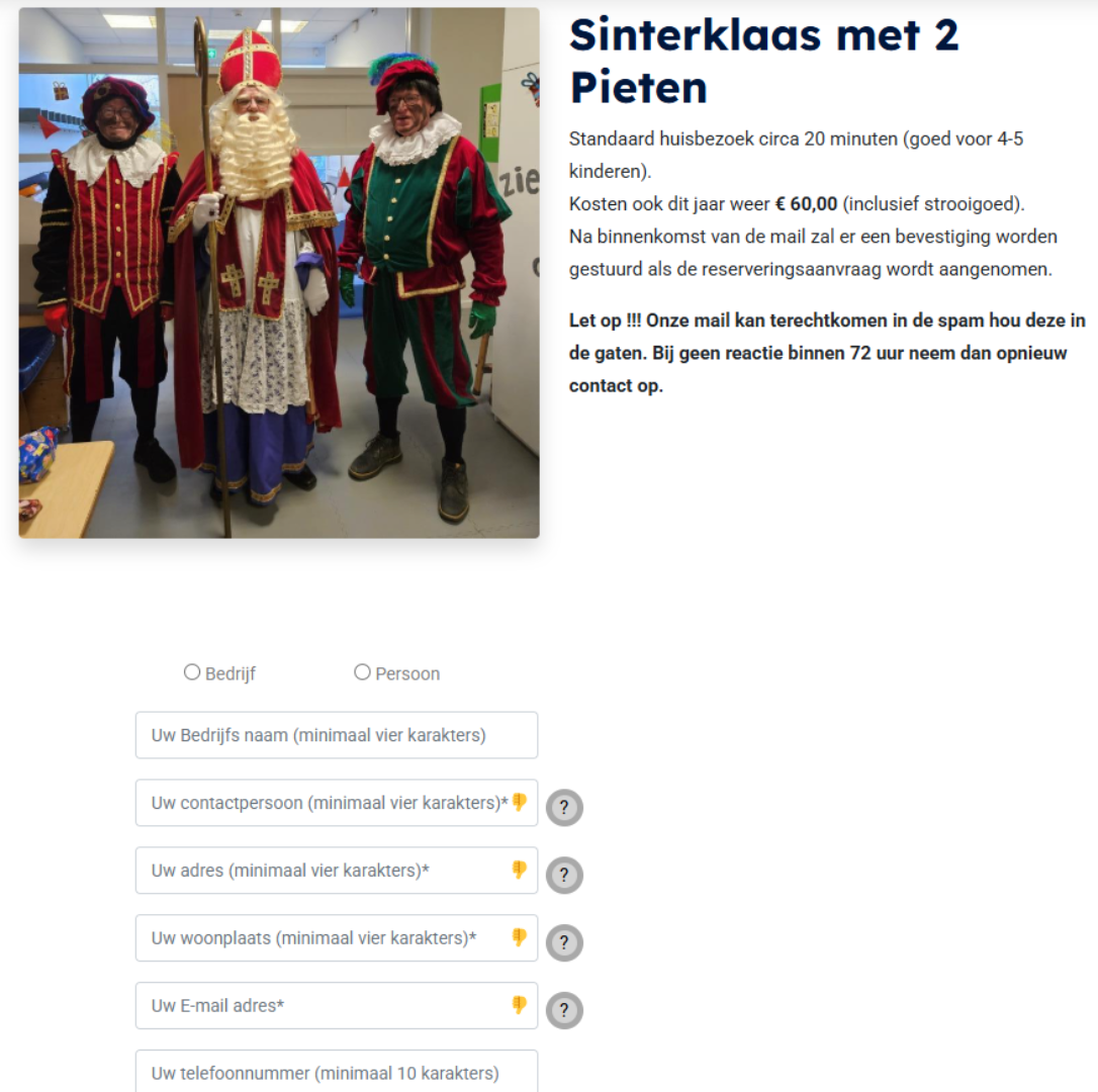 Website voor Sinterklaas Gouda